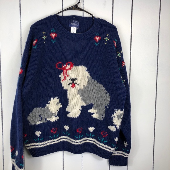 Vintage Woolrich Sheepdog Chunky Knit Wool Sz XL